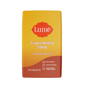 Lume Triple Milled Soap, Toasted Coconut, 5oz Long-Lasting Moisturizing