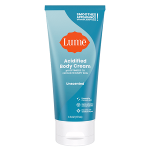 Lume Acidified Body Cream, Unscented, 6oz Fragrance-Free Exfoliation