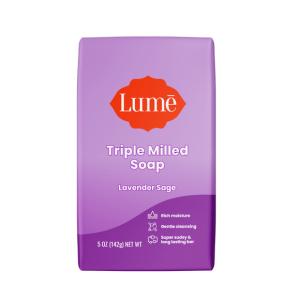 Lume Triple Milled Soap, Lavender Sage, 5oz Long-Lasting Moisturizing